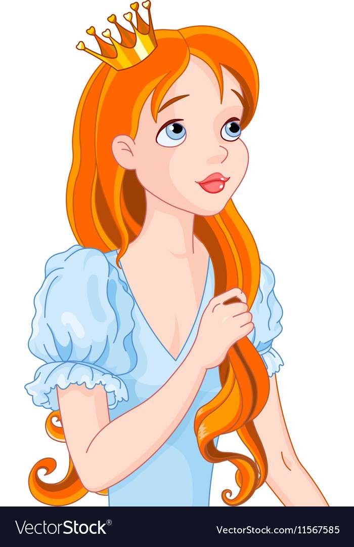 Red haired princess vector image puzzle online