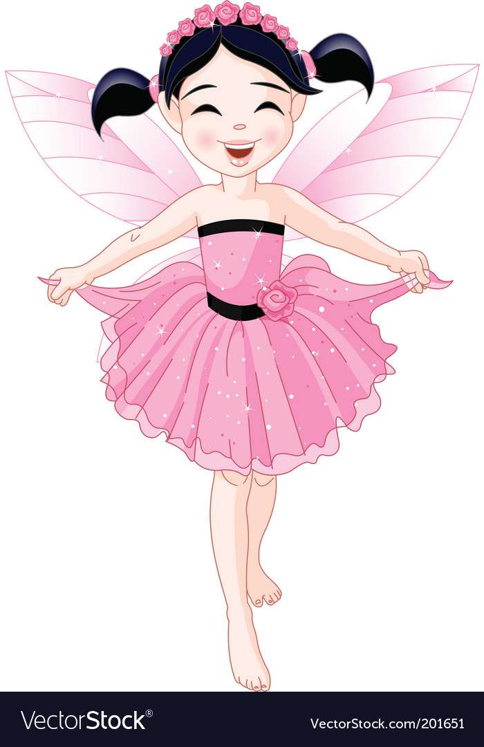 Pink fairy vector image puzzle online