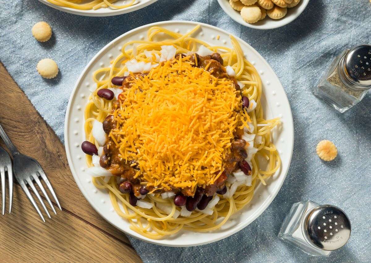 Spaghetti chili w stylu Cincinnati puzzle online