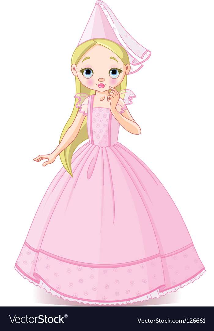 Beautiful princess vector image puzzle online