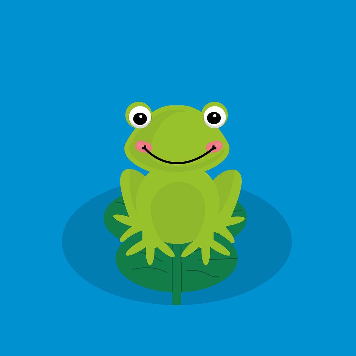 Kreskówka żaba puzzle online