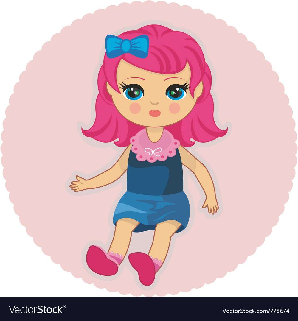 Pretty doll vector image puzzle online