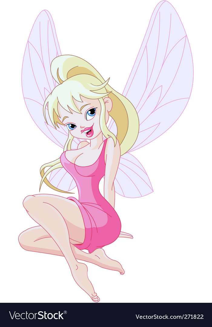 Sexy sitting fairy vector image puzzle online