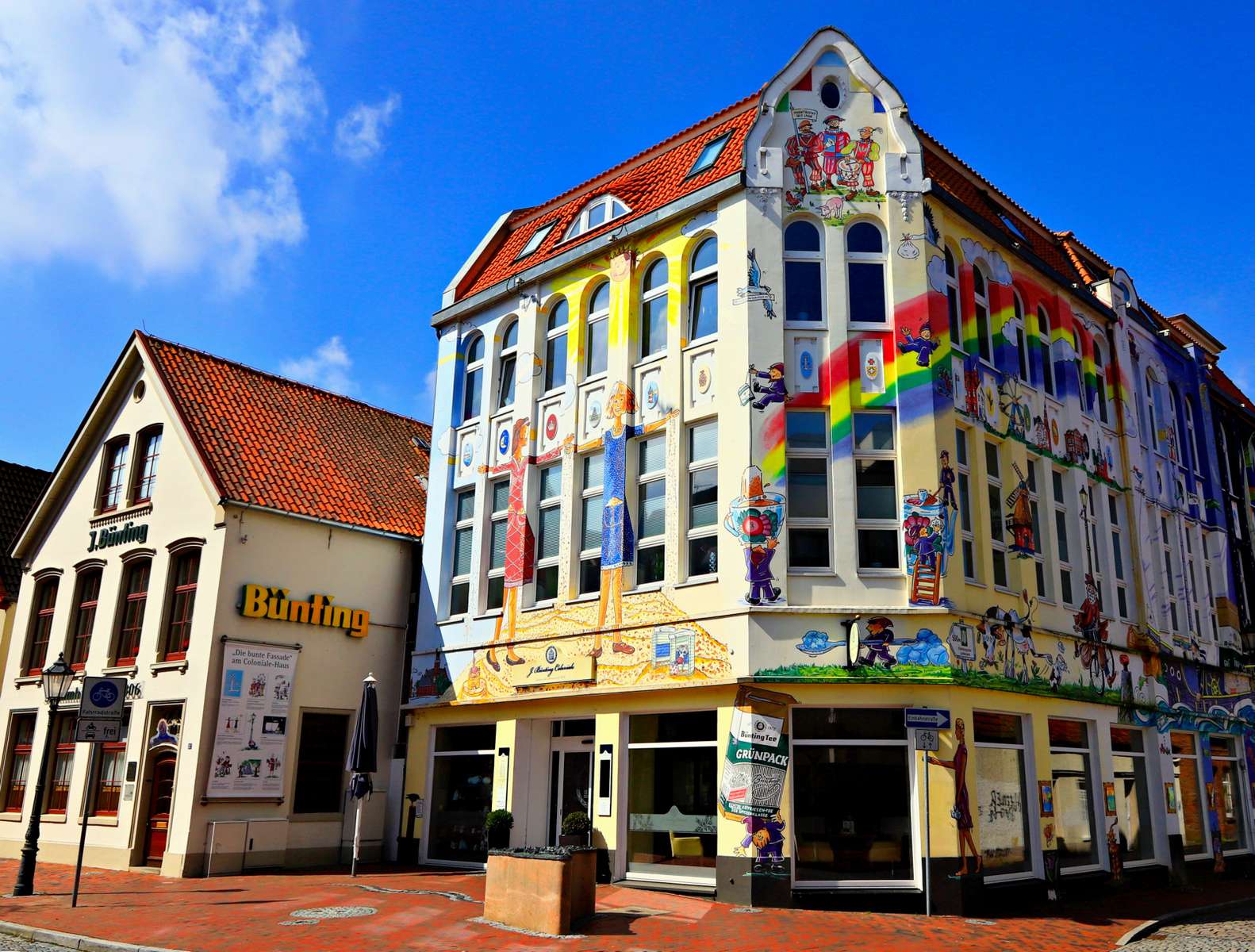 Kolorowa kamienica w Leer (Niemcy, Ostfriesland) puzzle online