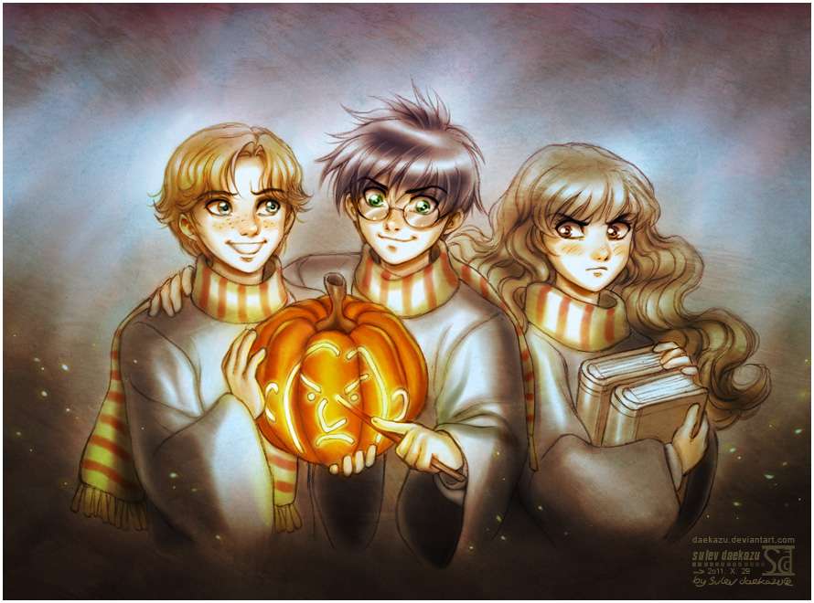 Halloweenowy Harry Potter puzzle online