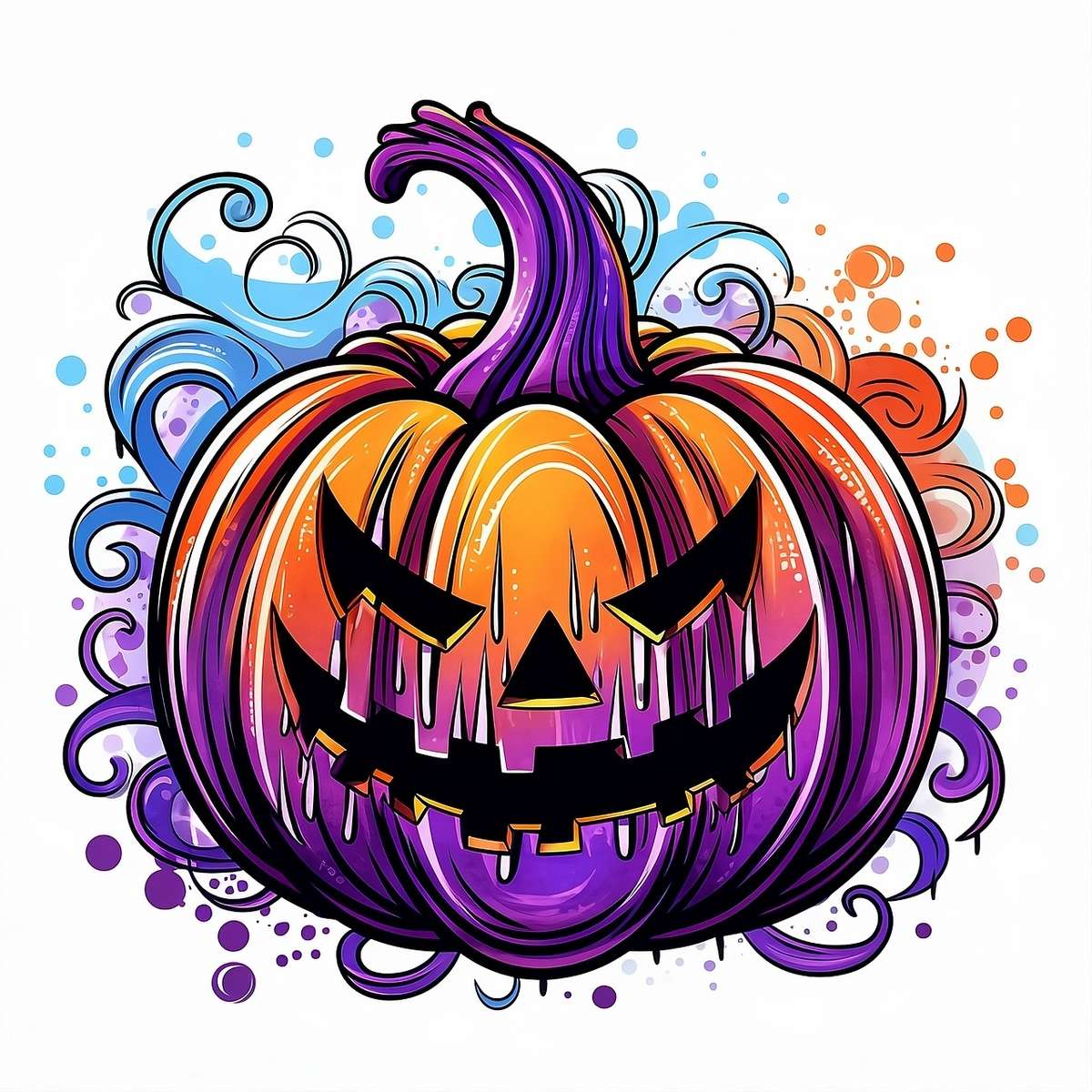 Halloweenowa dynia puzzle online