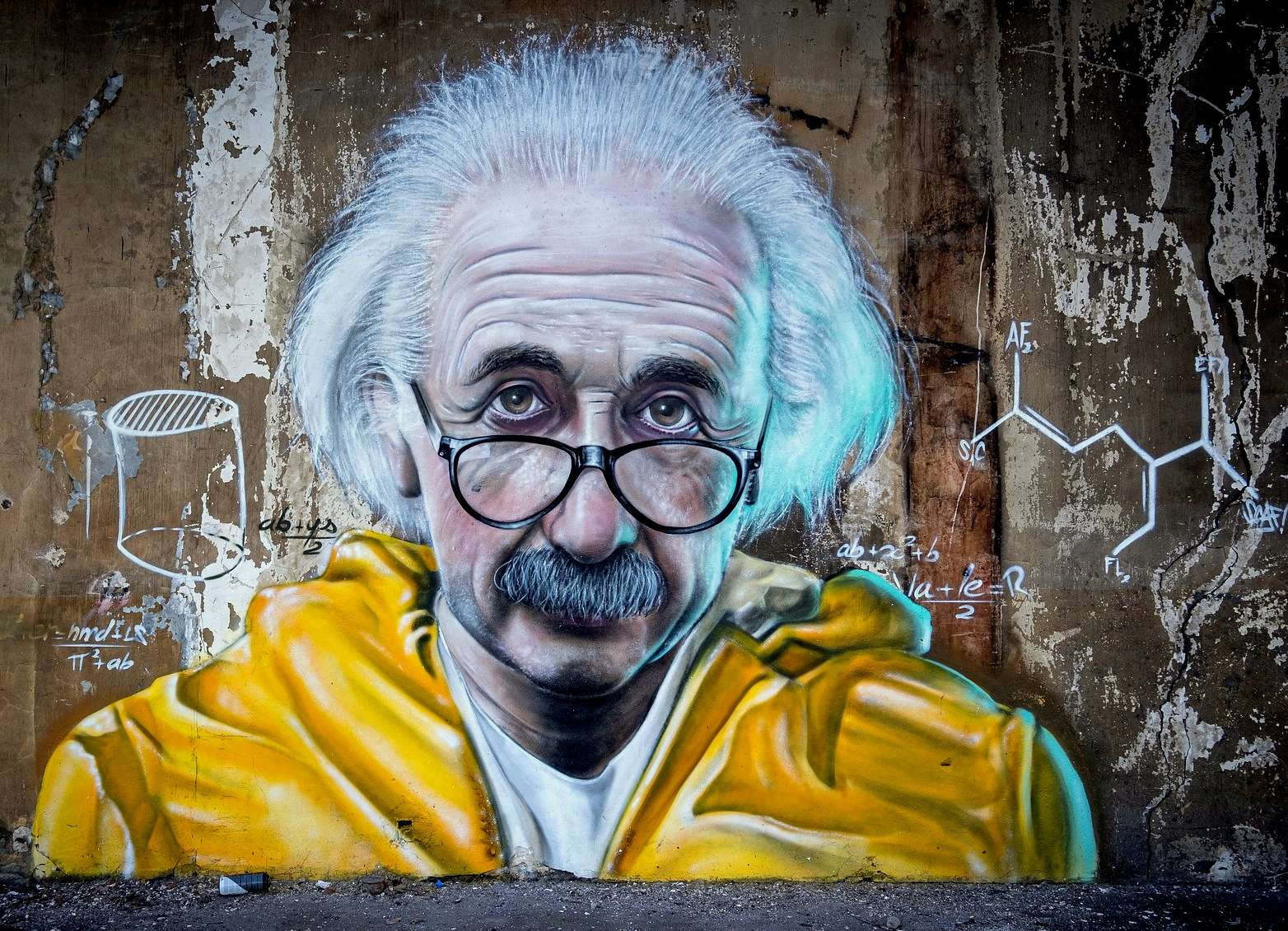 Albert Einstein (mural) puzzle online