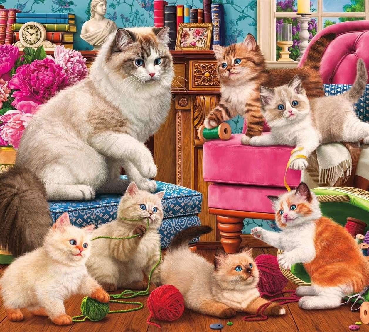 Kotki w saloniku puzzle online