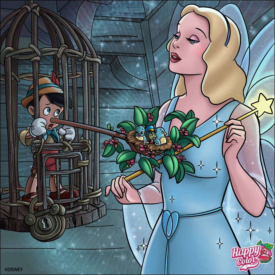 Pinokio i Błękitna Wróżka puzzle online