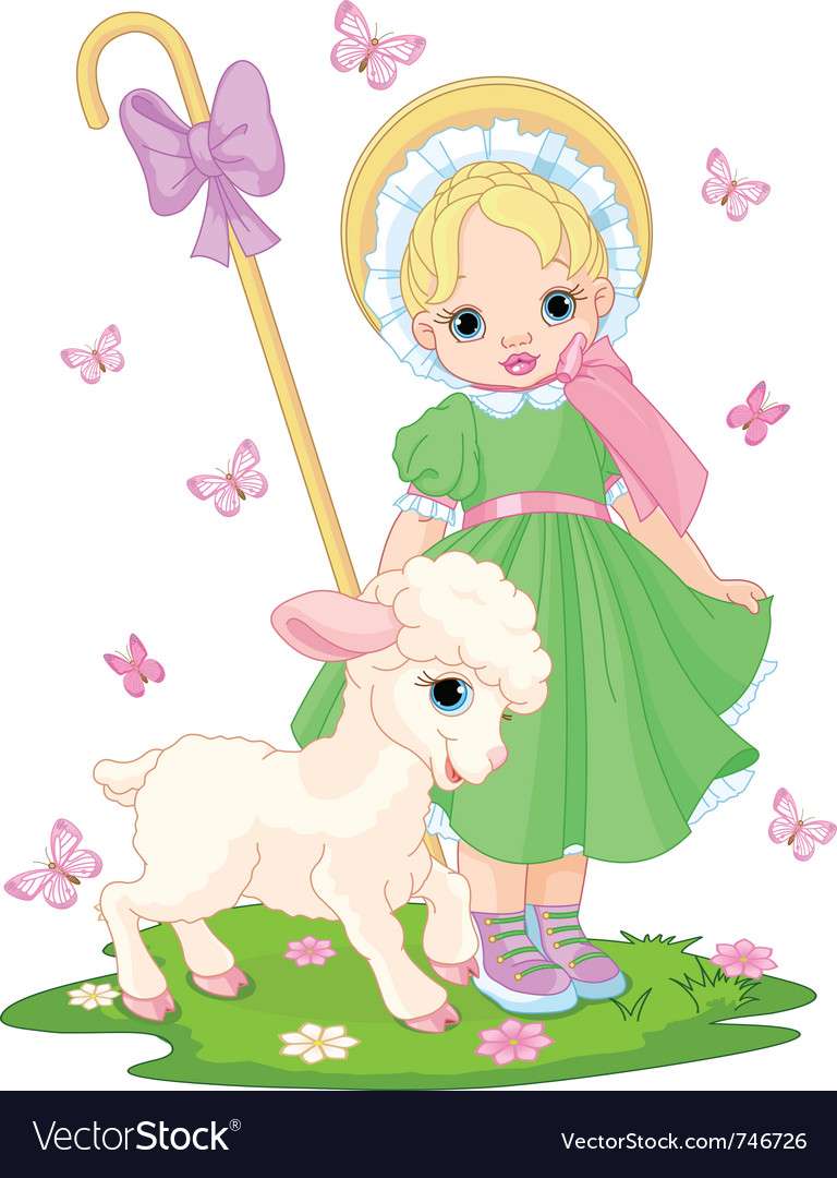 Little shepherdess vector image puzzle online