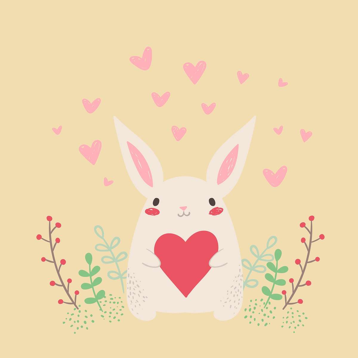 Słodki króliczek puzzle online