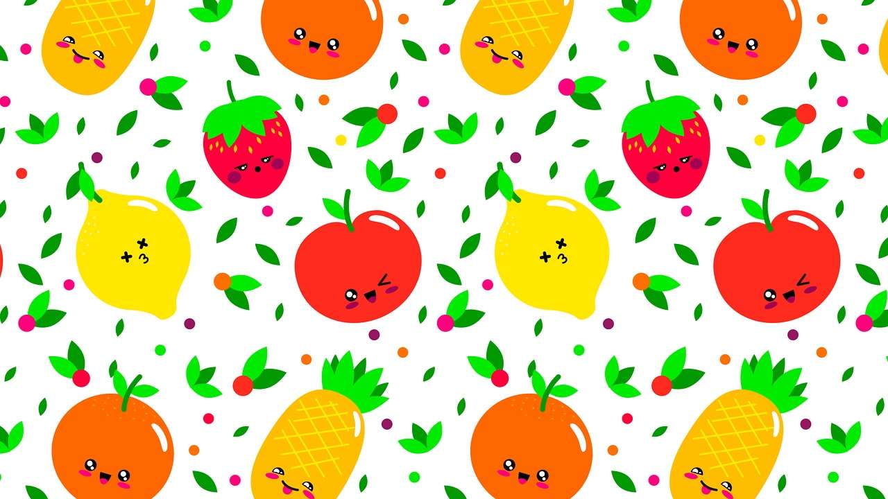 Tło wzór owoców puzzle online