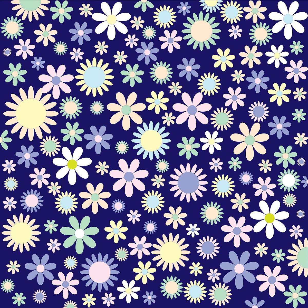 Tło wzór kwiatów puzzle online