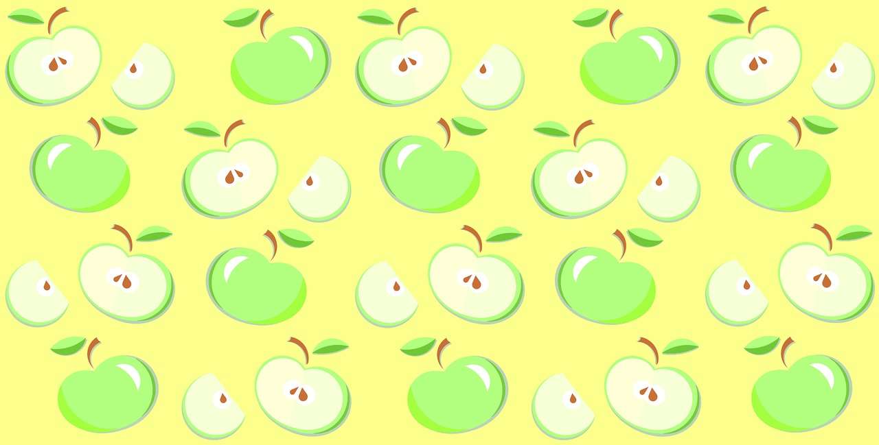 Tło wzór jabłka puzzle online