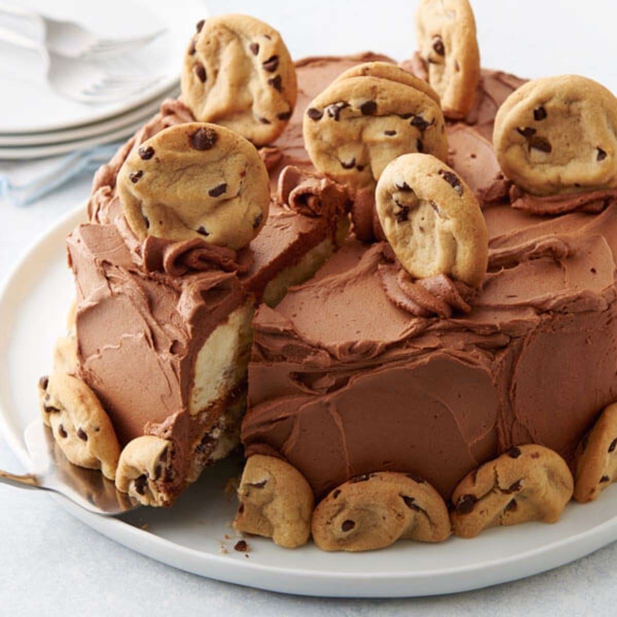 Ciasto czekoladowe z kawałkami ciasta puzzle online