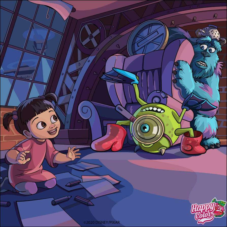 Mike i Sulli boją się Boo puzzle online