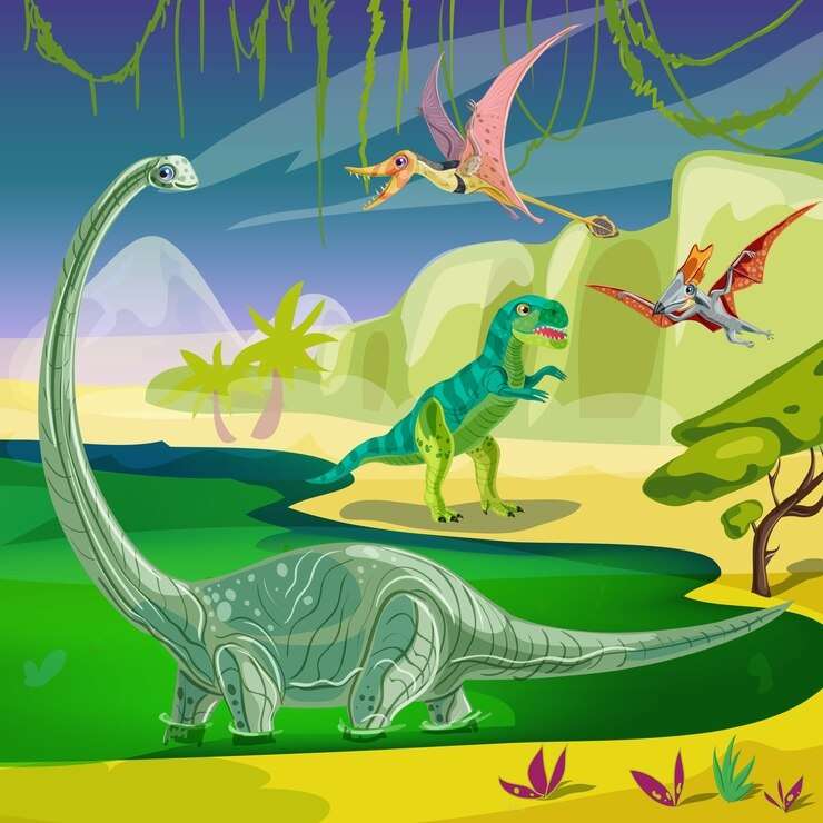 Różne dinozaury puzzle online