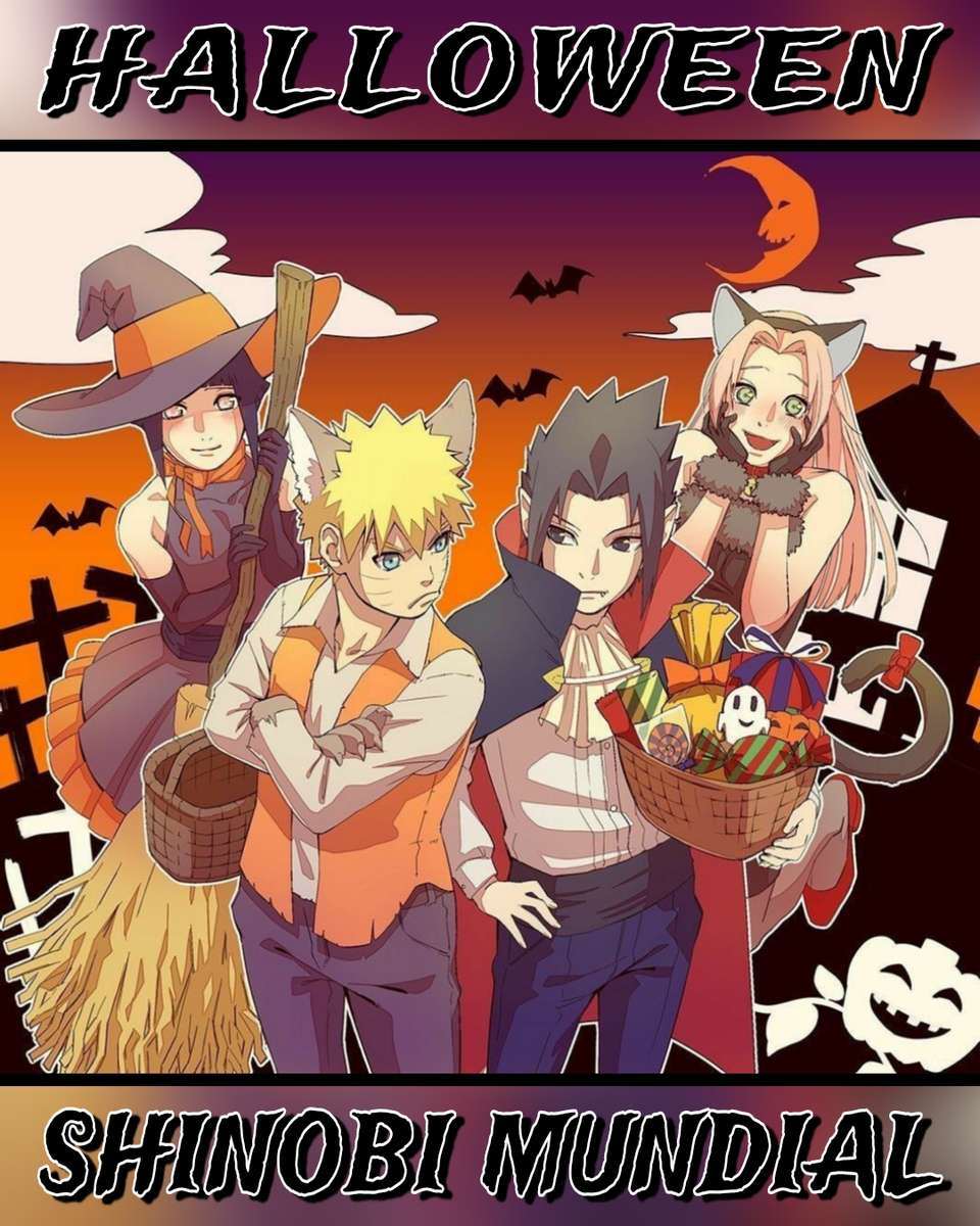 Halloweenowy shinobistico puzzle online