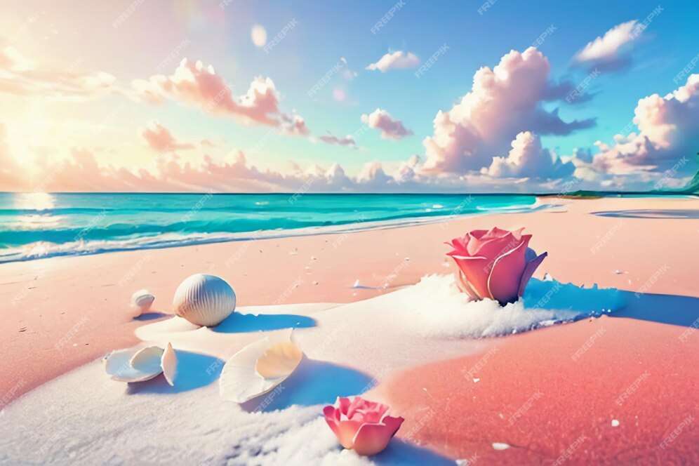 Bajeczny widok plaży puzzle online