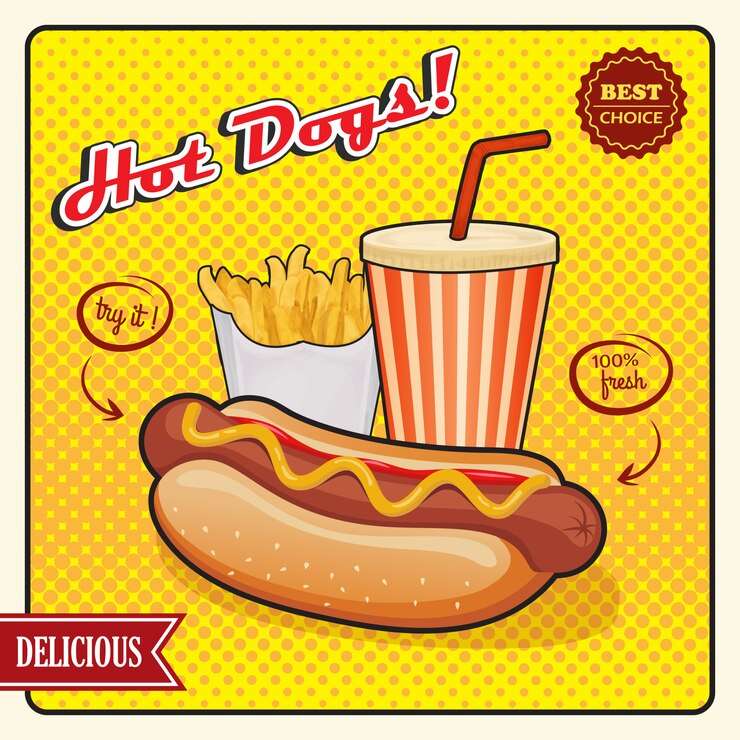 Plakaty z hot dogami puzzle online