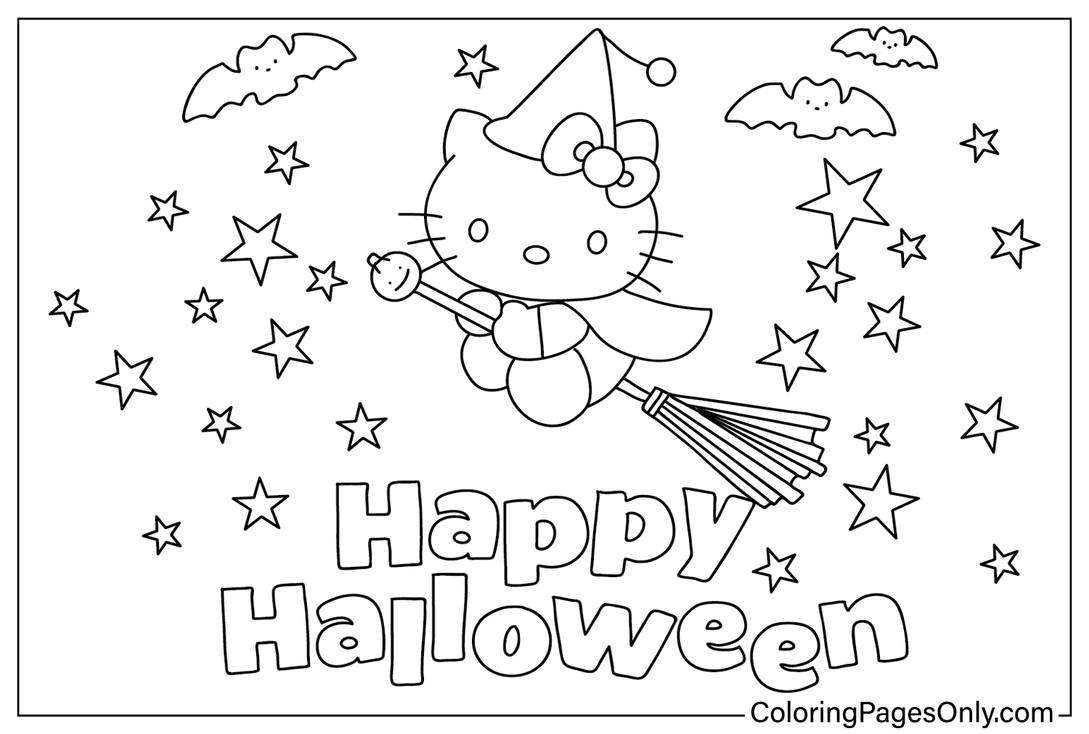 Hello Kitty Coloring Pages Halloween by Coloringpa puzzle online