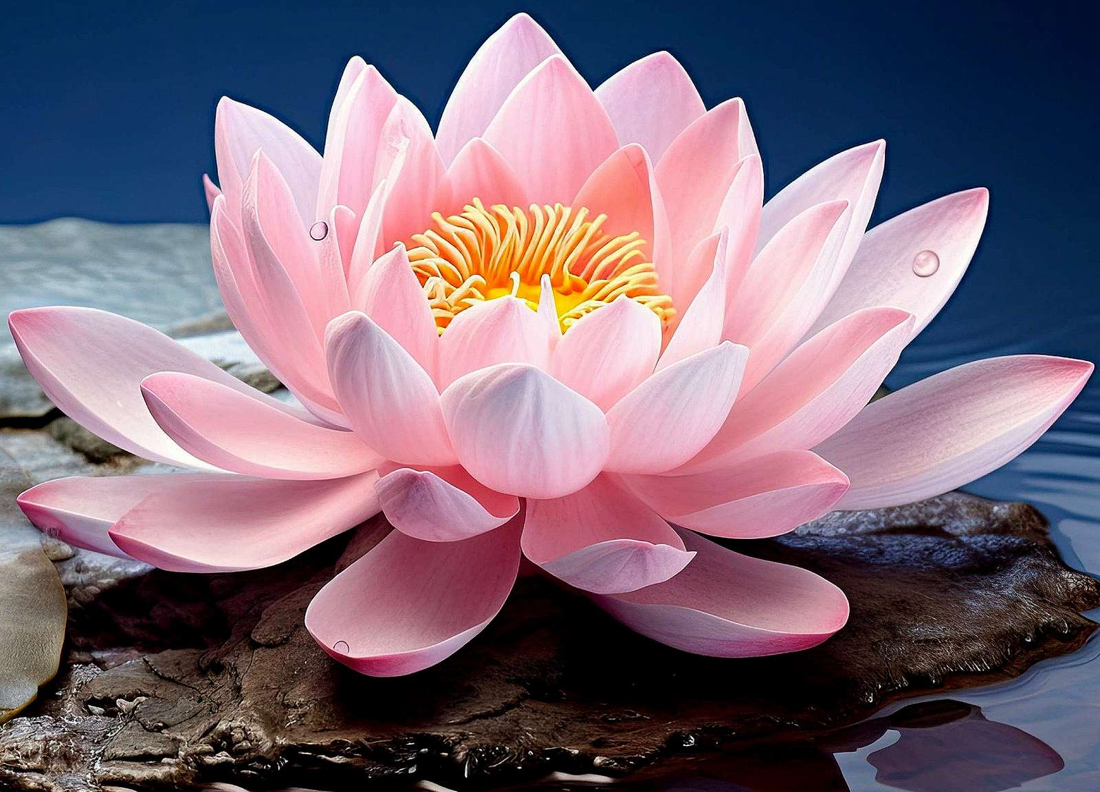 Kwiat lotosu w pełnym rozkwicie puzzle online