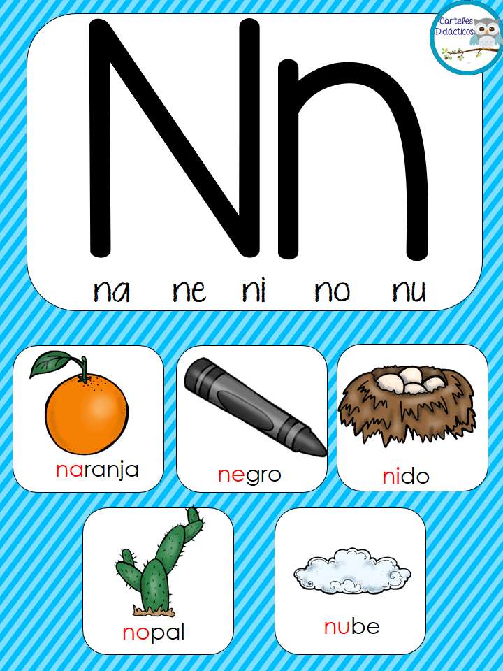 Spółgłoska N-n puzzle online
