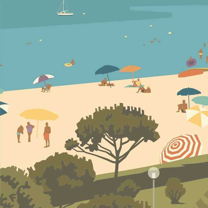 Sosnowa plaża w Argelès sur Mer puzzle online