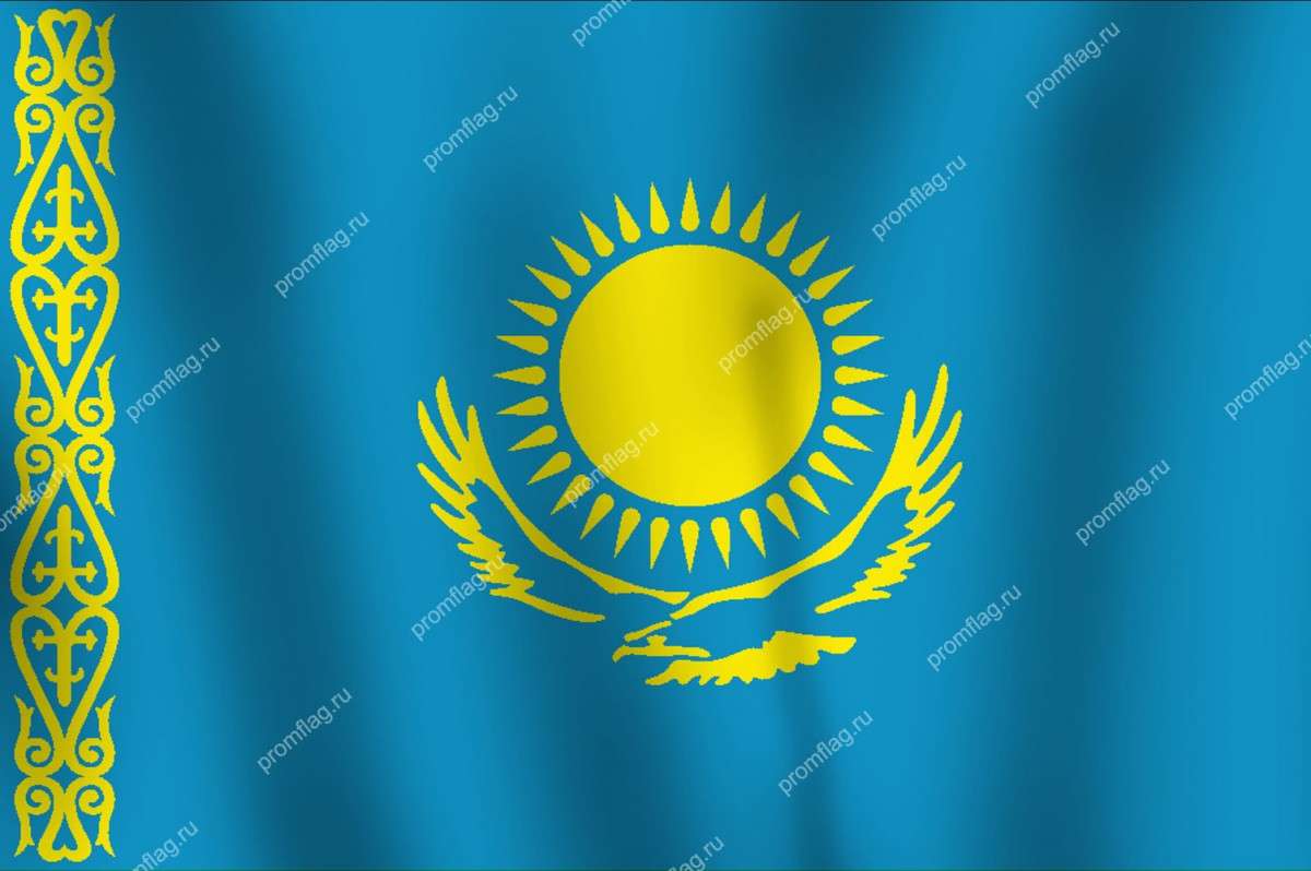 flaga kazachstanu puzzle online