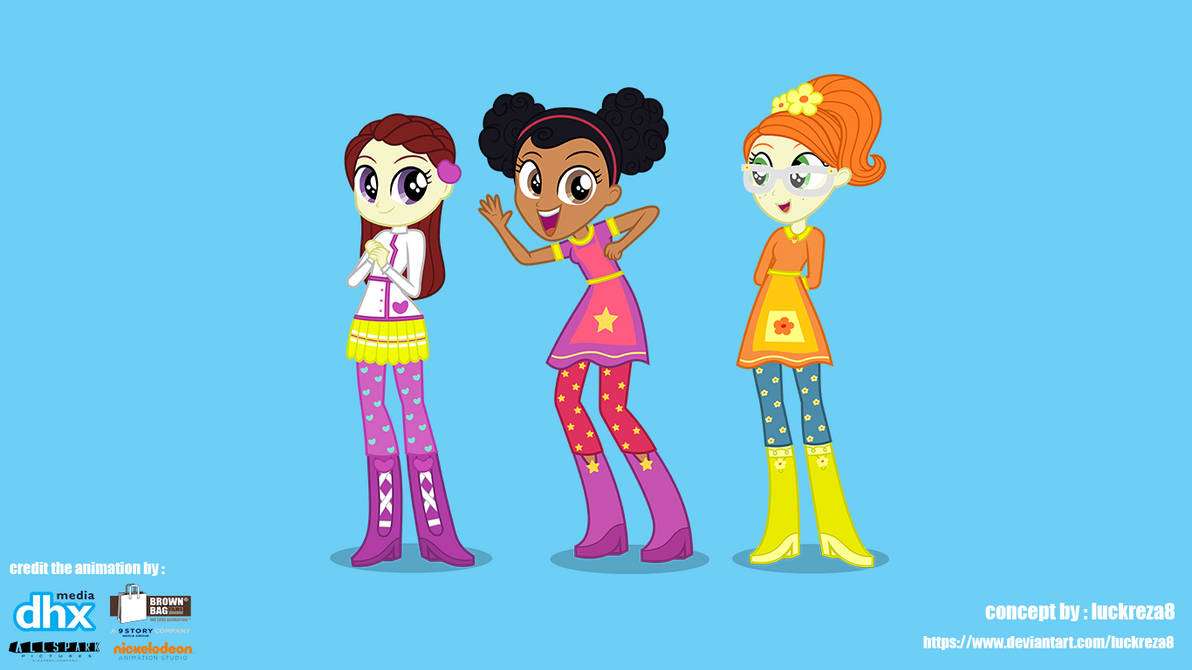 Butterbean, Dazzle, Poppy in Equestria Girls puzzle online