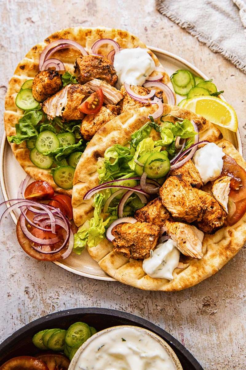 Wrapy z kebabem z kurczaka puzzle online