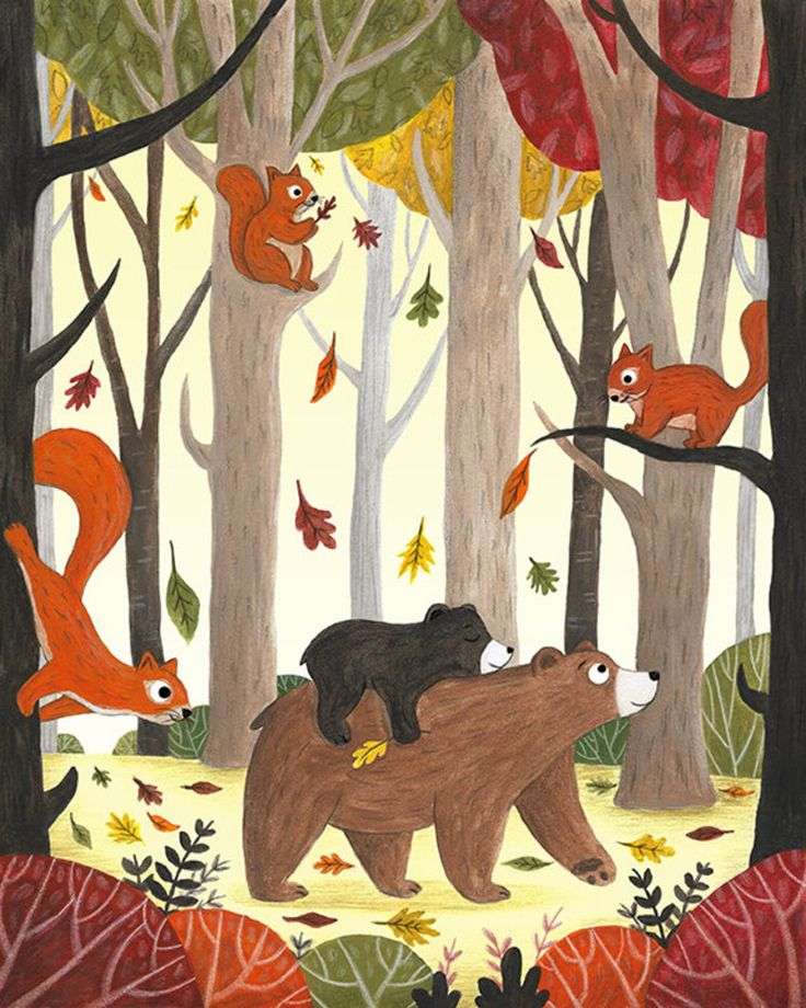W jesiennym lesie puzzle online