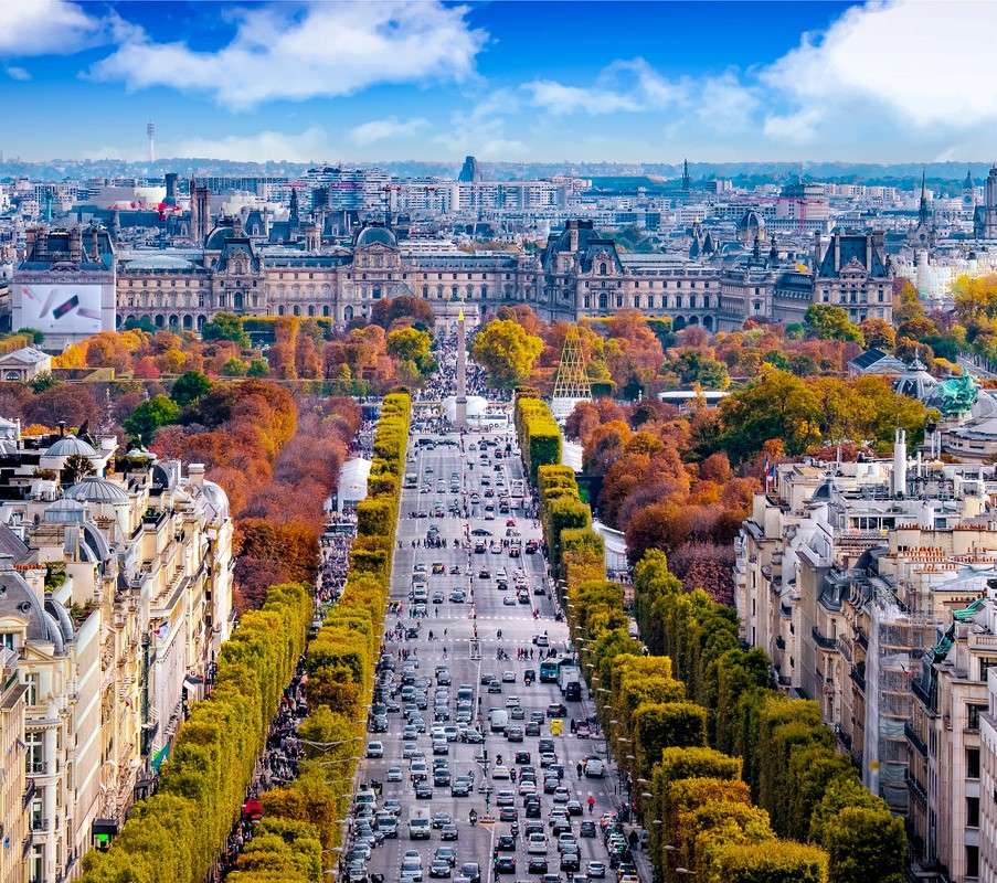 Paryż z lotu ptaka puzzle online