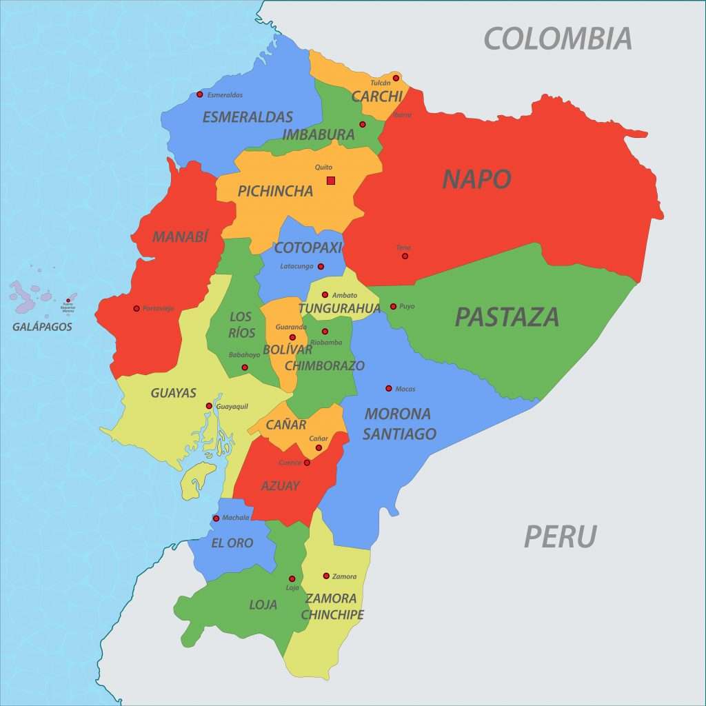 Mapa polityczna Ekwadoru puzzle online