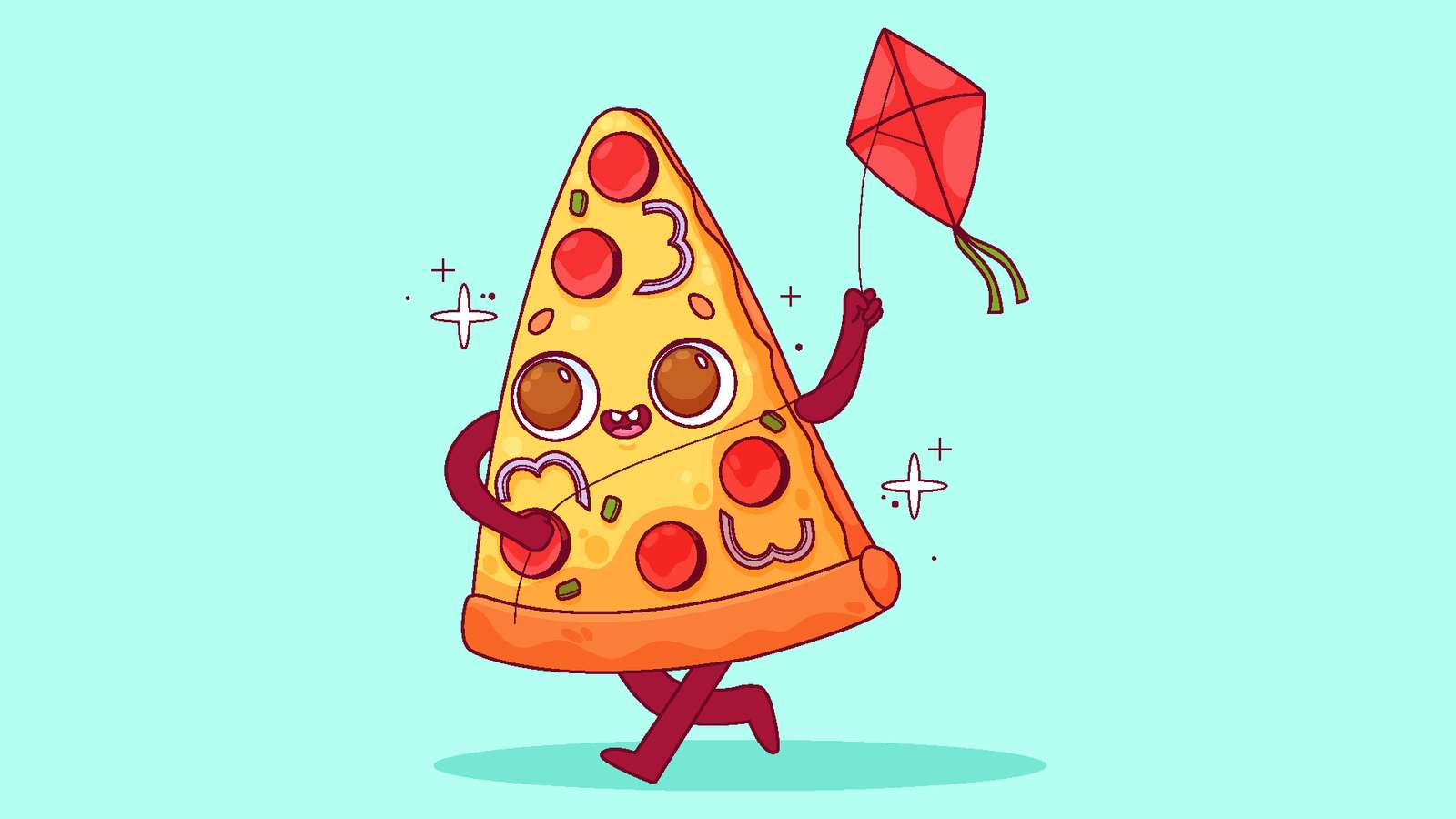 kreskówkowa pizza puzzle online