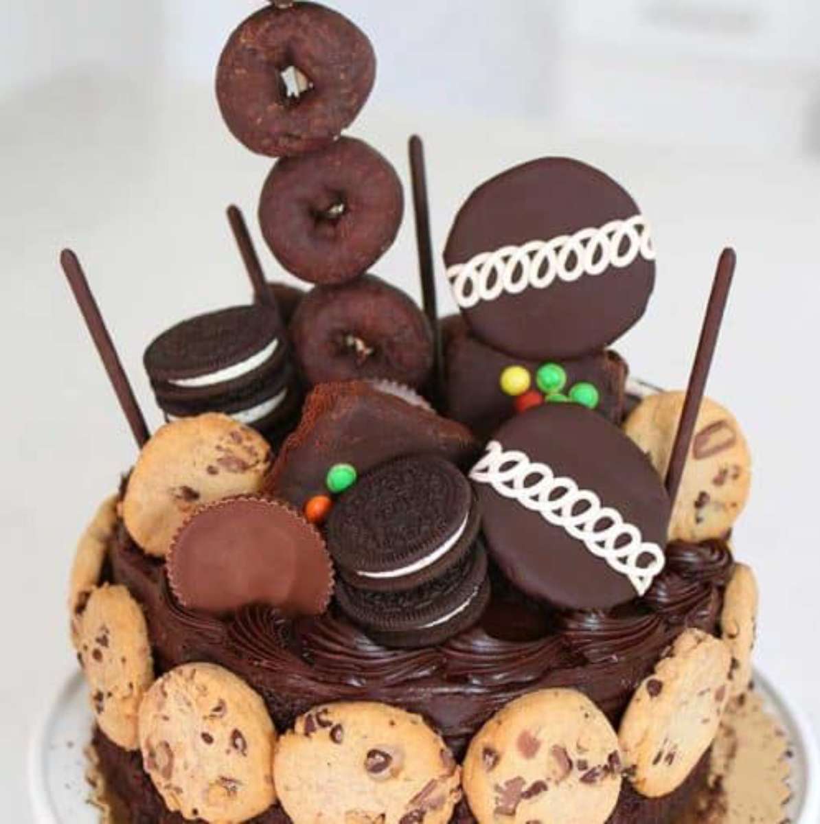 Najlepszy czekoladowy tort urodzinowy puzzle online