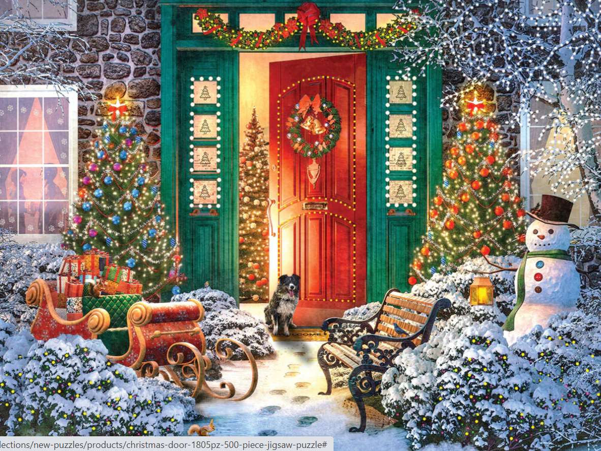 Drzwi świąteczne puzzle online