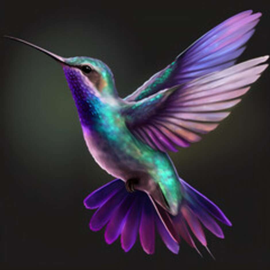 Chrząszcz Lyoder i zielonofioletowy colibri puzzle online