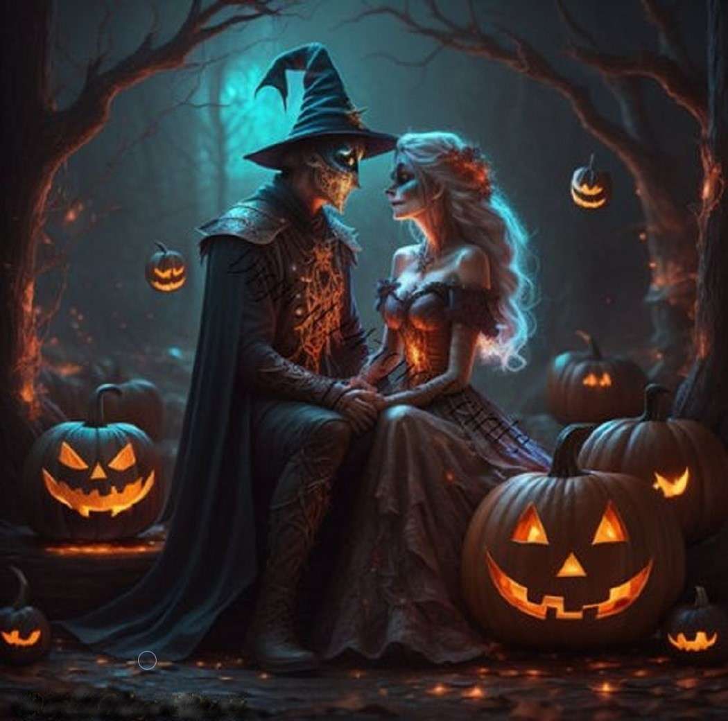 Miłość na Halloween puzzle online