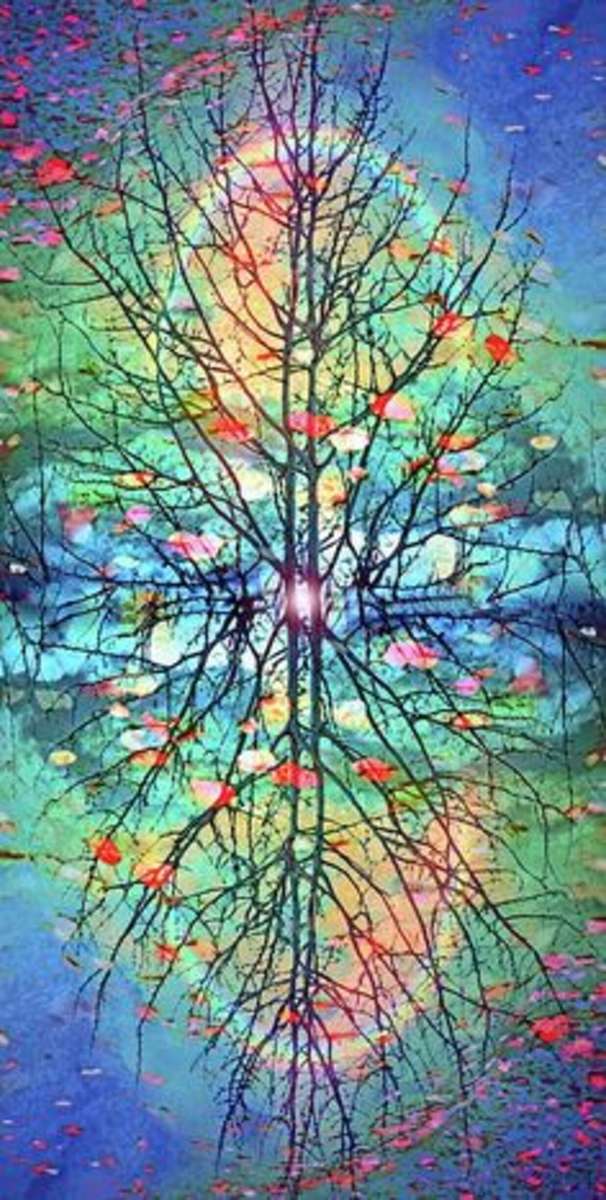 Chrząszcz Lyoder na podwójnym drzewie puzzle online