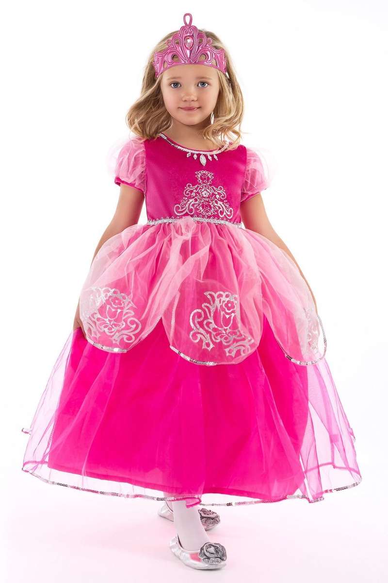 This elegant pink princess dress is embellished wi puzzle online