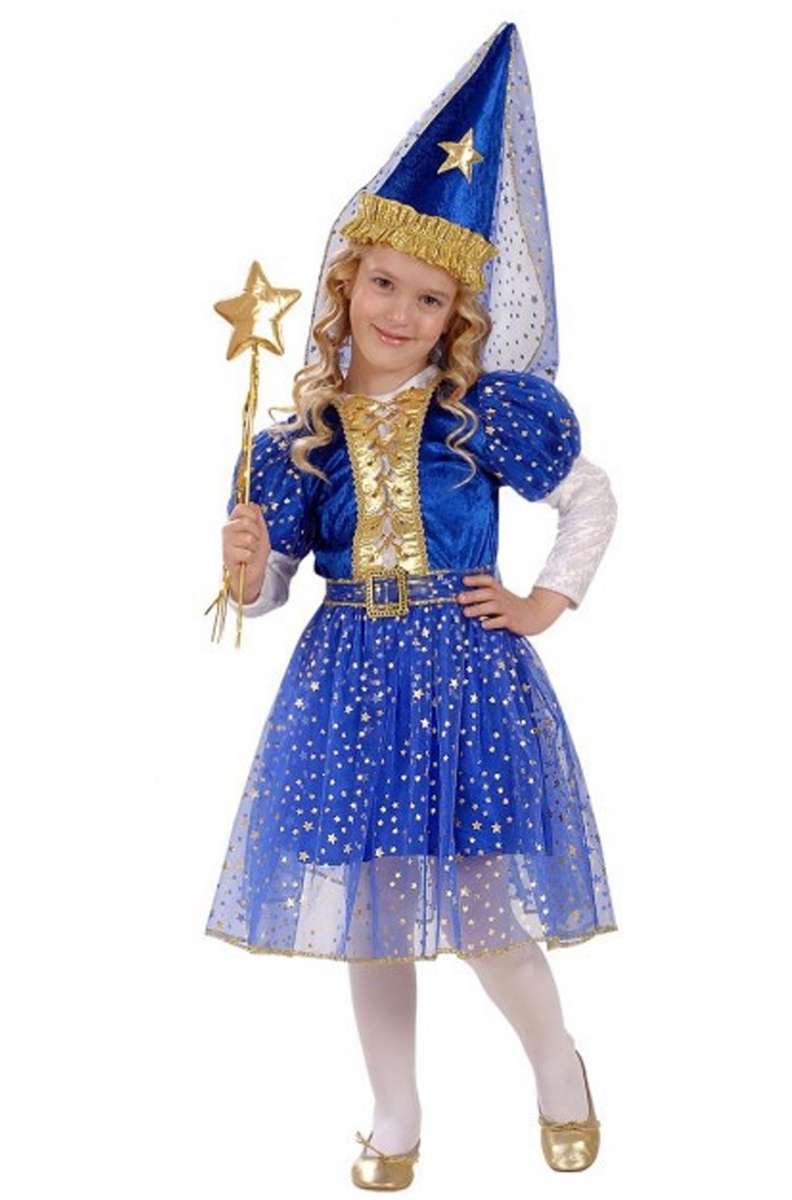 vestito di carnevale bambina fata del cielo blu co puzzle online