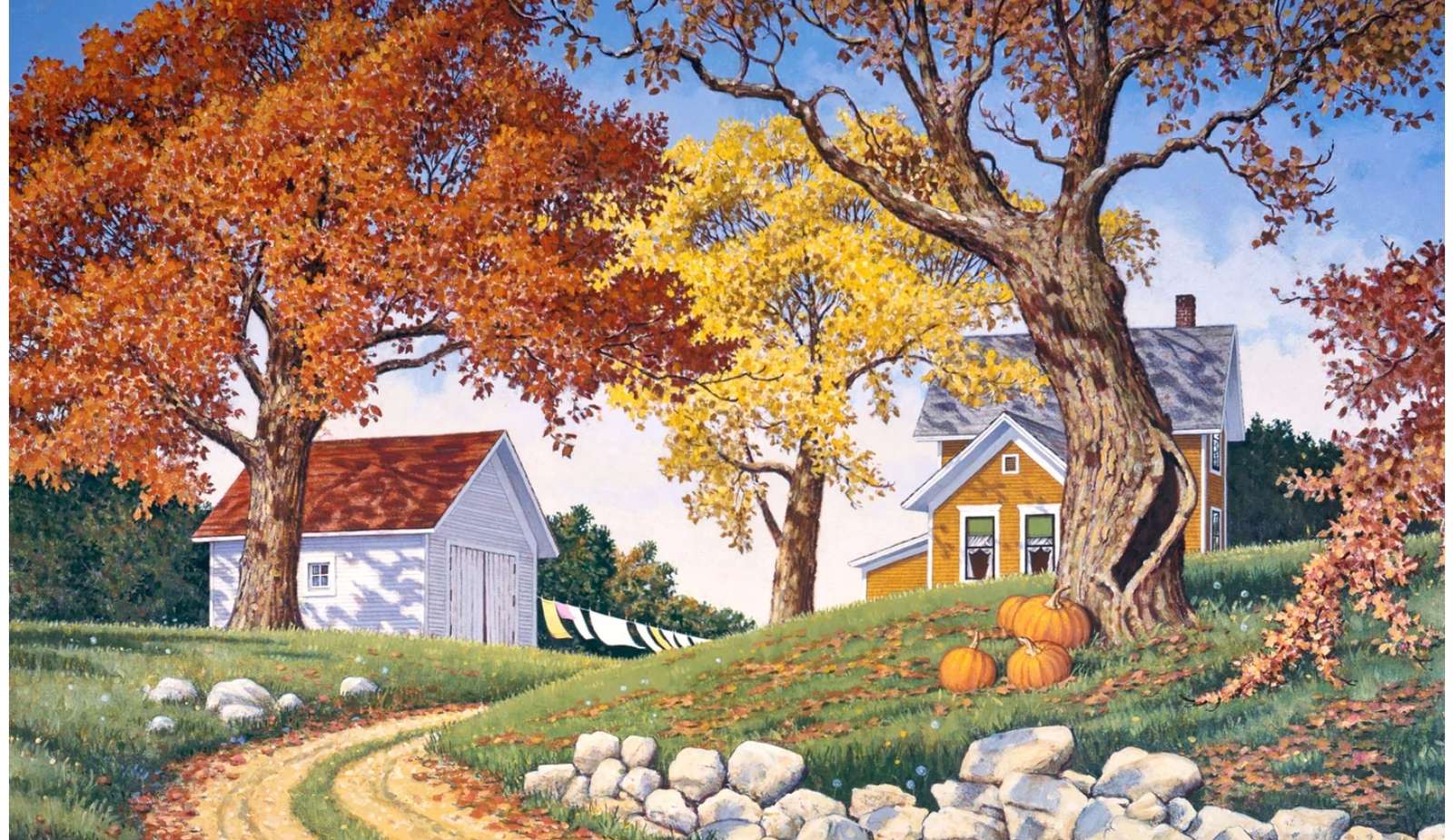 jesienny upadek domu puzzle online