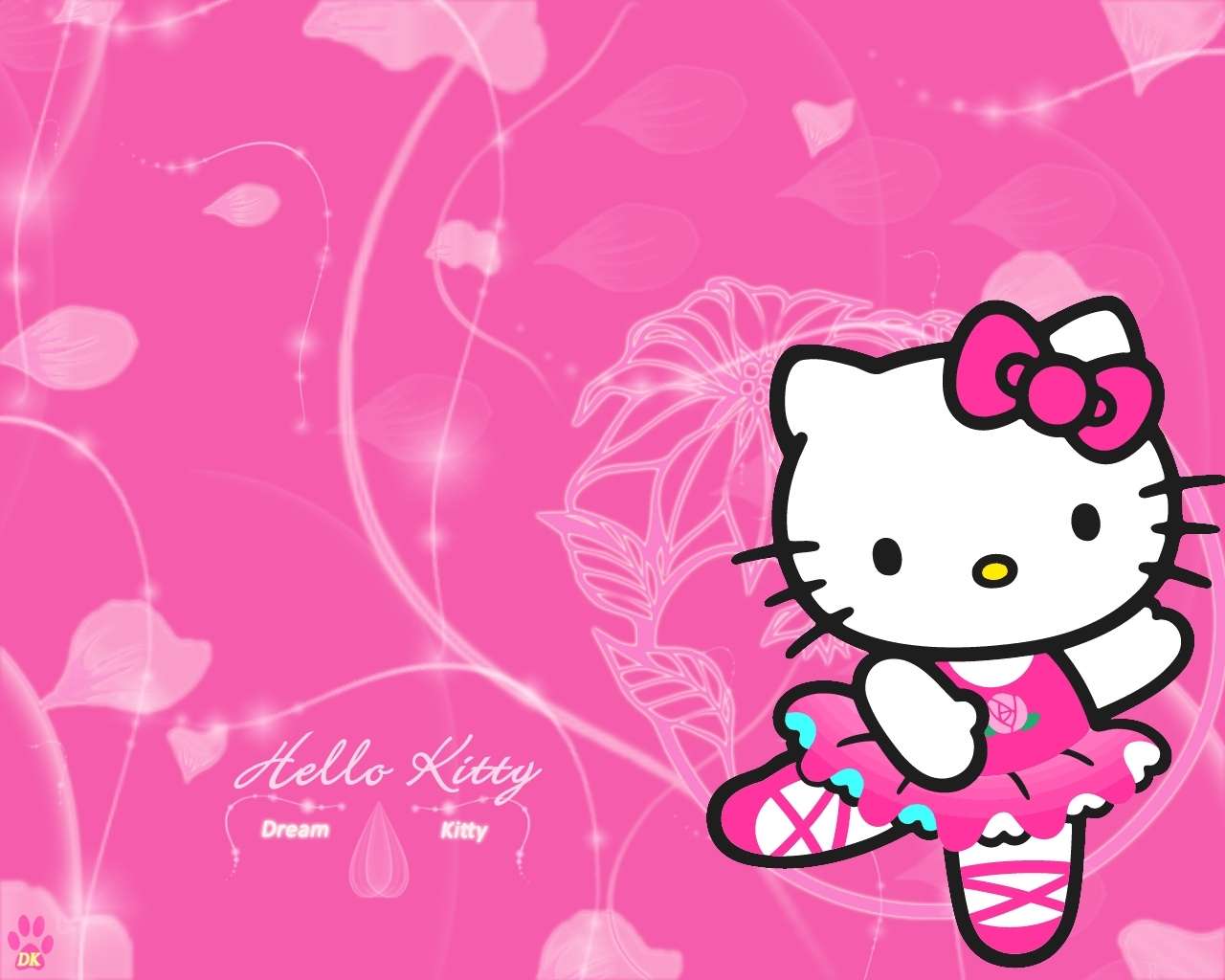 Hello Kitty w kolorze różowym puzzle online