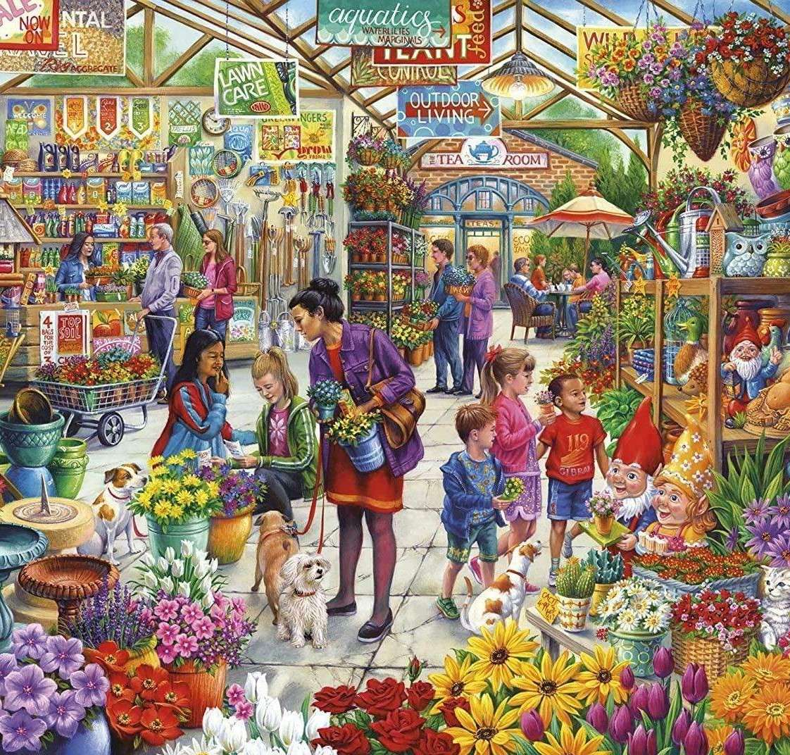 Duży sklep z kwiatami puzzle online