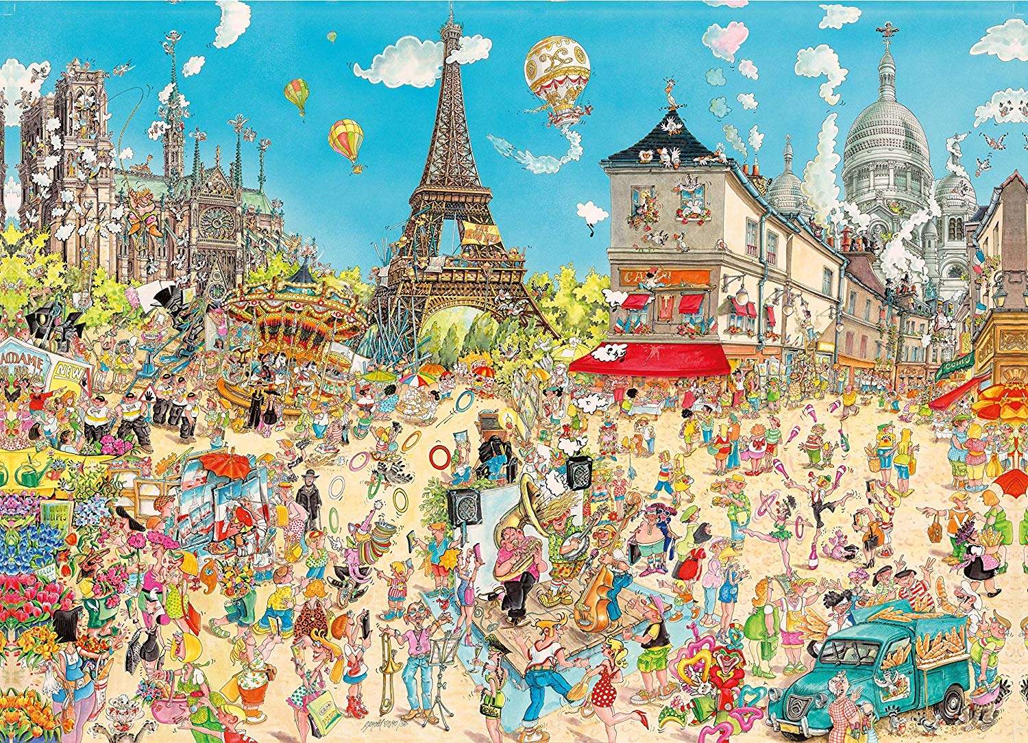 Paryż, tłum puzzle online
