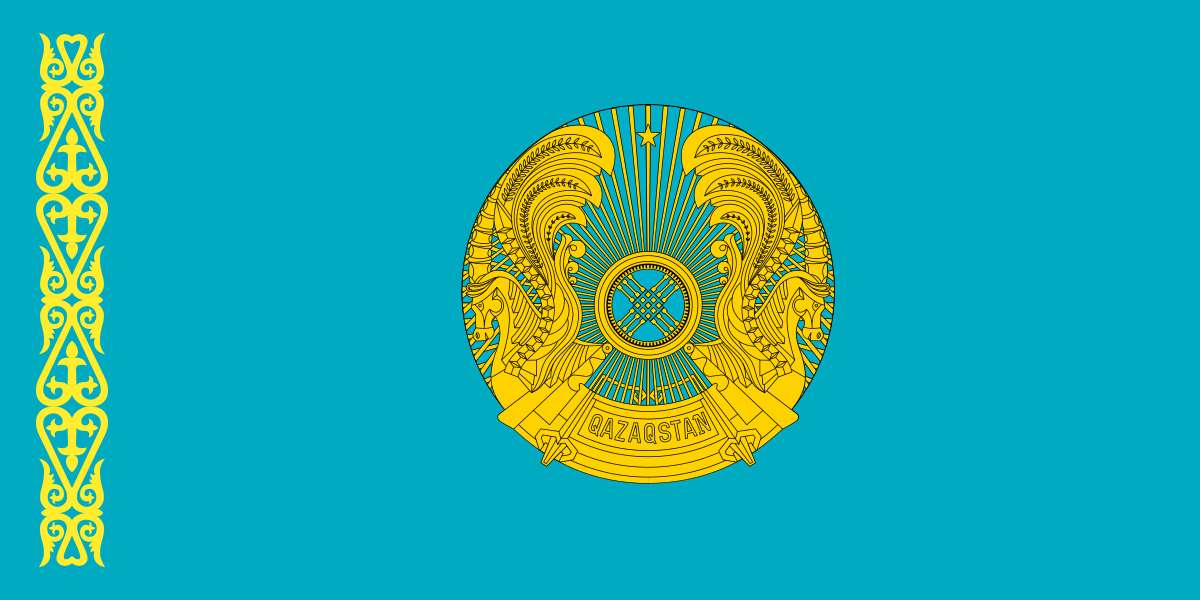Flaga Kazachstanu puzzle online