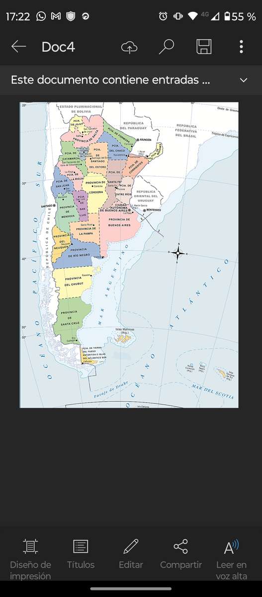 mapa Argentyny puzzle online