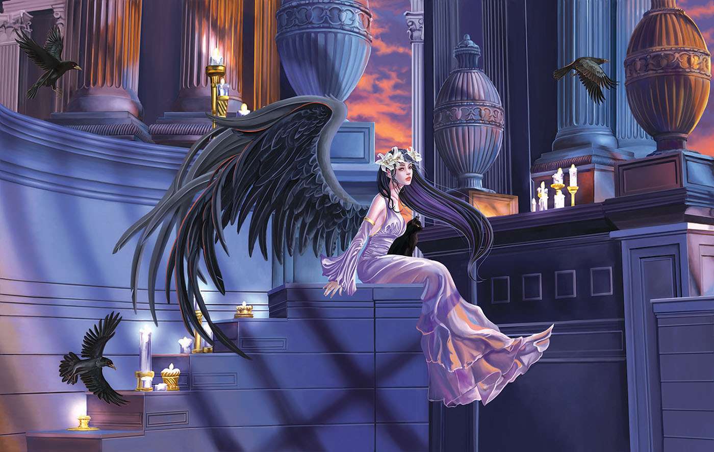 anioł i wrony puzzle online