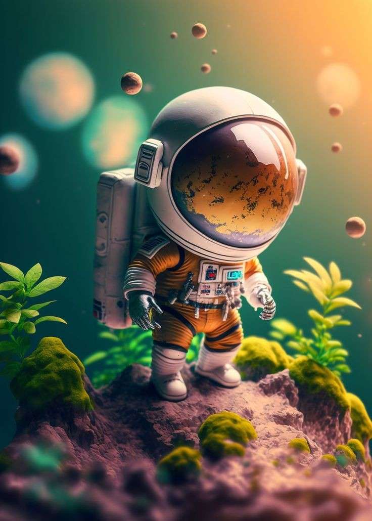 mały astronauta puzzle online